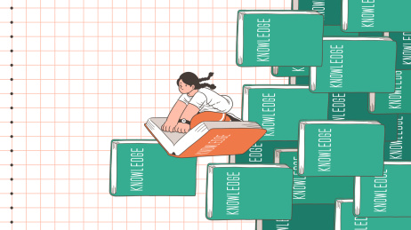 一本飞起来的书和一个女孩