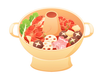 火锅食物美食插画
