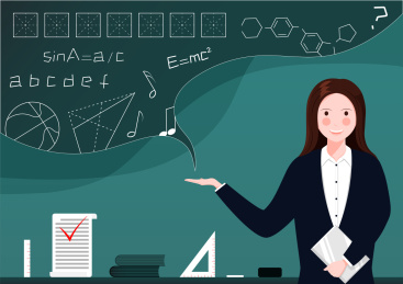 正在讲课的老师