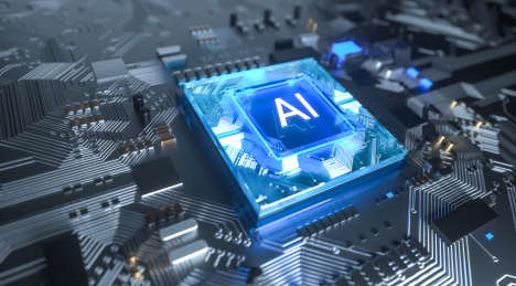 AI人工智能科技芯片概念3d海报