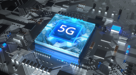 5G网络科技芯片3d概念海报