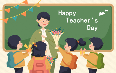 教师节矢量插画