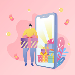 女生手机获得大奖品