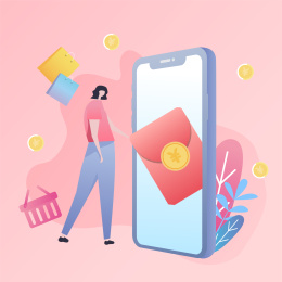 女生获得手机红包