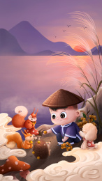 节气插画《白露》