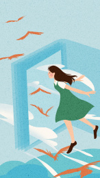 穿越书门的女孩