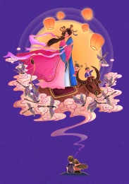 七夕情人节牛郎和织女相会