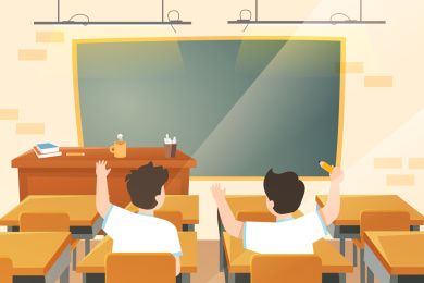 儿童教育活动矢量插画