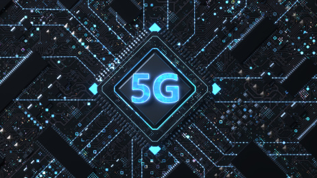 三维制作的科技电路板芯片和5G立体字