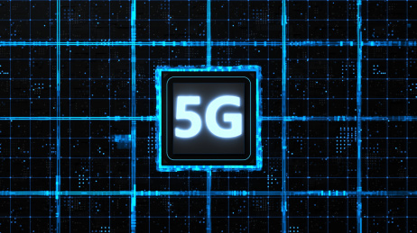 三维制作的科技电路板芯片和5G立体字