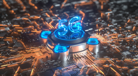 5G科技电子芯片概念海报