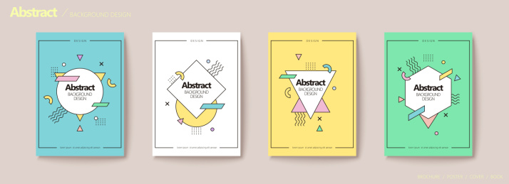 抽象数学元素艺术背景设计海报