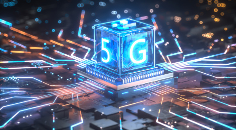 5G网络电子科技硬件芯片概念海报