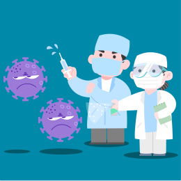 医生防疫抵抗病毒疫苗防护打针