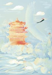 中国古建筑武汉黄鹤楼