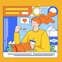 美食活动矢量插画