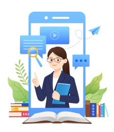 一位老师在手机网络里讲课