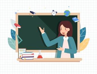 教师节老师的矢量插画