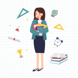 教师节老师的矢量插画