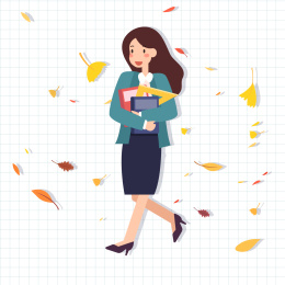 教师节女孩老师的矢量插画