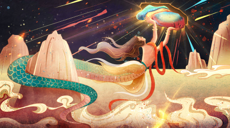 寓言故事女娲补天