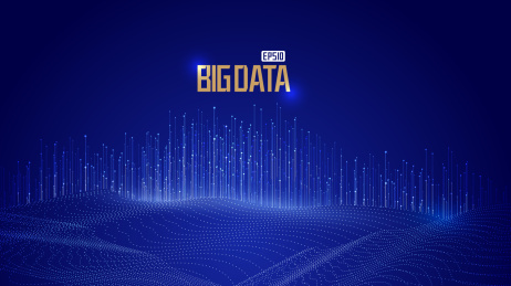 蓝色点线三维空间大数据互联网科技背景。