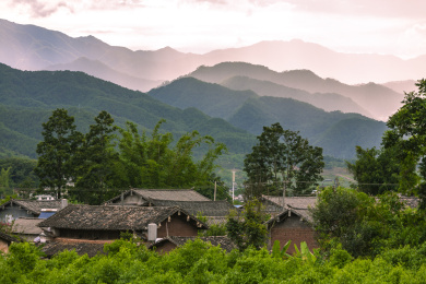 云南普洱景东县文井镇农村的田园风光