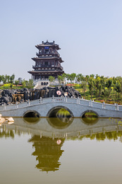 中国河北省衡水市园博园风光