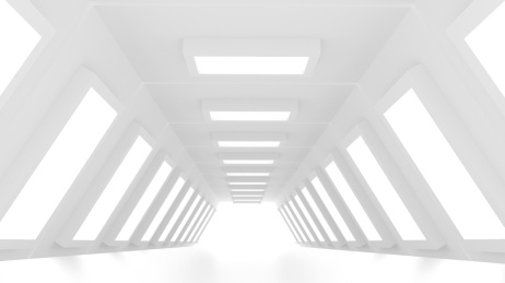 3D渲染未来感延伸通道背景