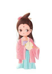 拿扇子的大眼古代美女