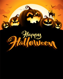 万圣节南瓜杰克灯笼主题海报