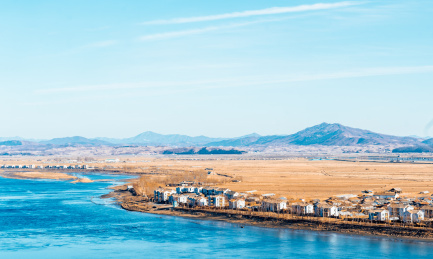 中国辽宁丹东鸭绿江风光