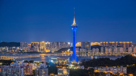 中国澳门城市风光都市夜景
