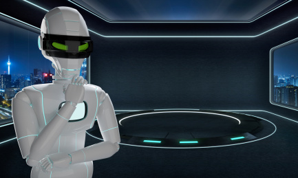 科幻机器人,3D渲染