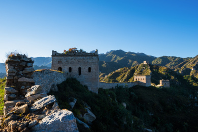 中国河北保定涞源白石山长城风光