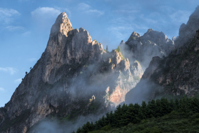 中国甘肃甘南扎尕那的风光