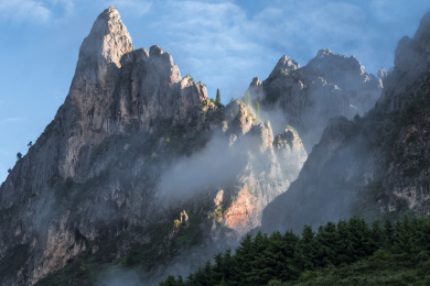 中国甘肃甘南扎尕那的风光