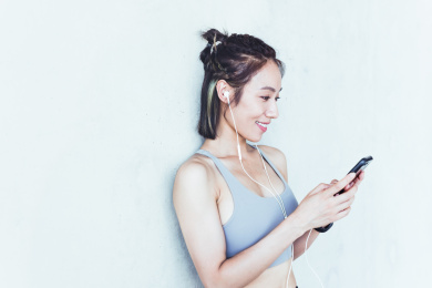 户外健身的中国女性