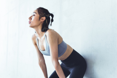 户外健身的中国女性