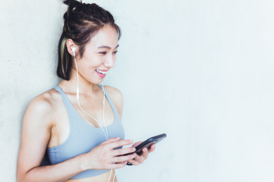 户外健身的中国女性