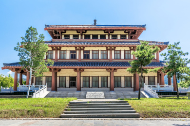 中国河南省灵宝函谷关景区德堂中式建筑