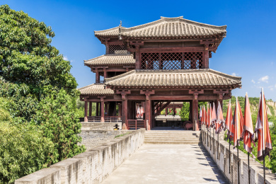 中国河南省灵宝市函谷关关楼古建筑