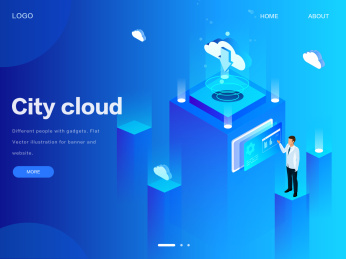 未来科技大数据智慧城市云2.5d