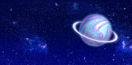 发光的星球悬浮在宇宙中插画元素