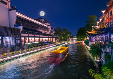 江苏南京夫子庙秦淮河夜景