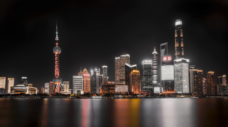 中国上海陆家嘴夜景