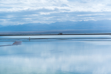 中国青海省海西茶卡镇茶卡盐湖景区风光