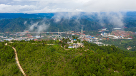 中国云南省玉溪市兴平县城航拍