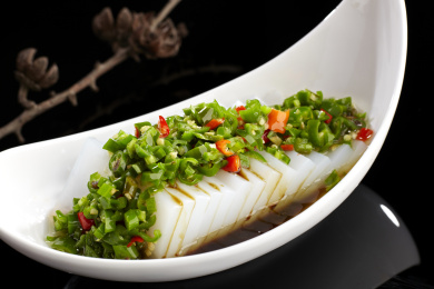 美味的中国菜，青椒凉粉