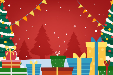 冬天圣诞节活动矢量插画